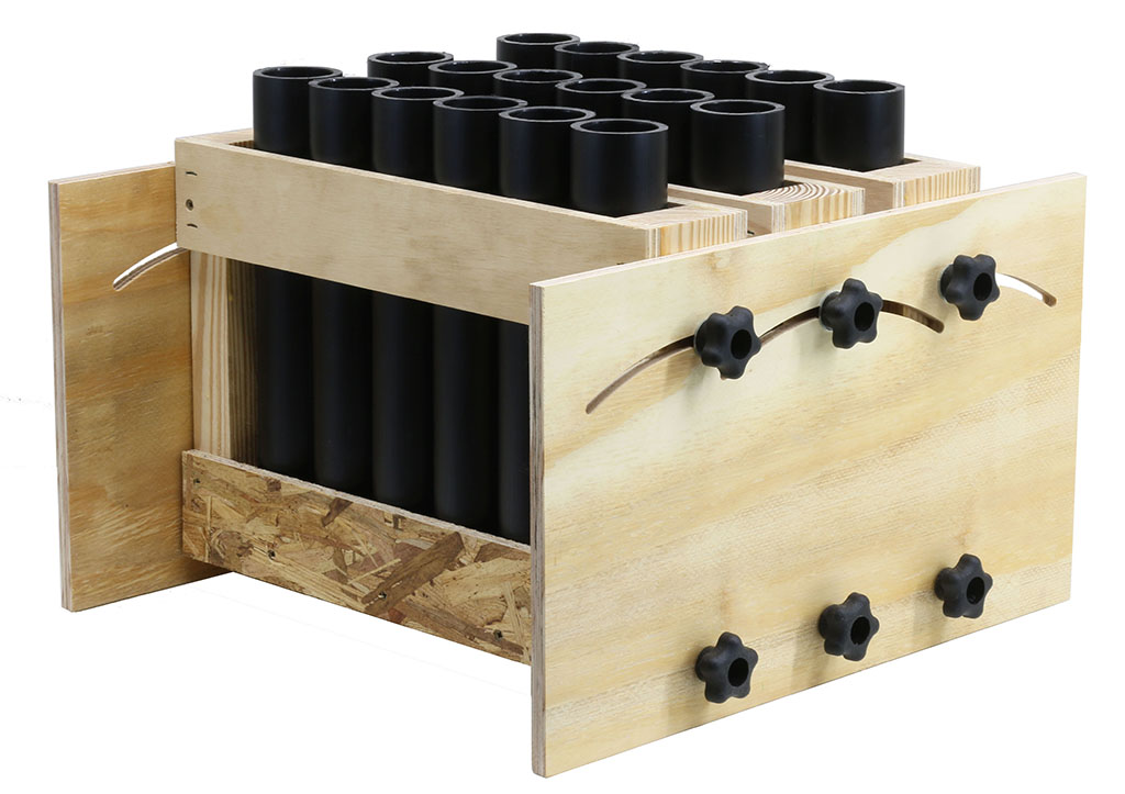 PYROBOOM Consumer and display mortar tubes racks