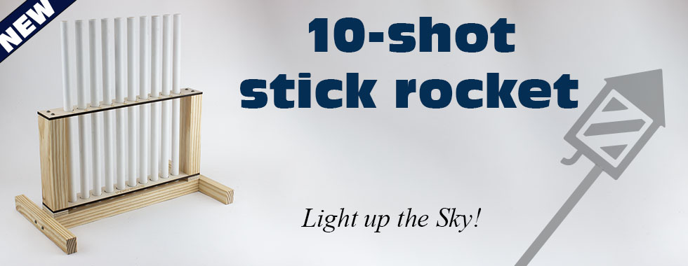 10-Shot stick rocket rack